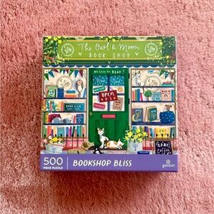Galison Bookshop Bliss 500-Piece Puzzle - Green and Purple